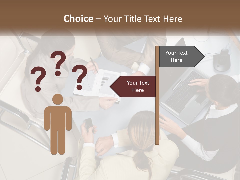 Woman Dial Employment PowerPoint Template