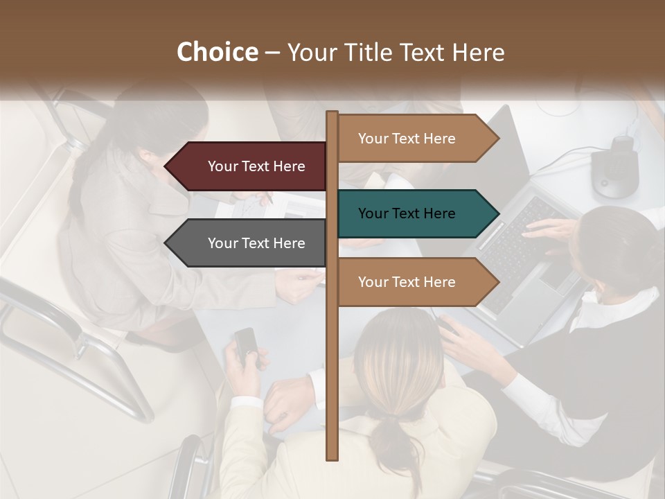 Woman Dial Employment PowerPoint Template