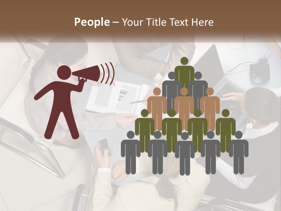 Woman Dial Employment PowerPoint Template