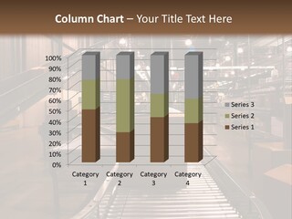 A Conveyor Belt In A Large Warehouse PowerPoint Template