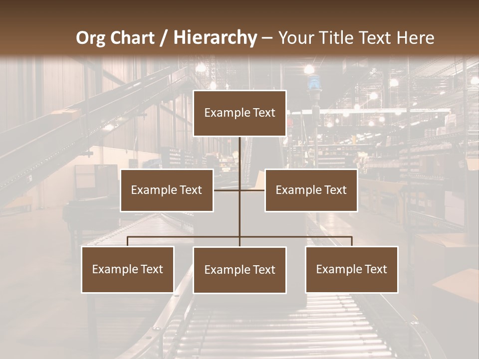 A Conveyor Belt In A Large Warehouse PowerPoint Template