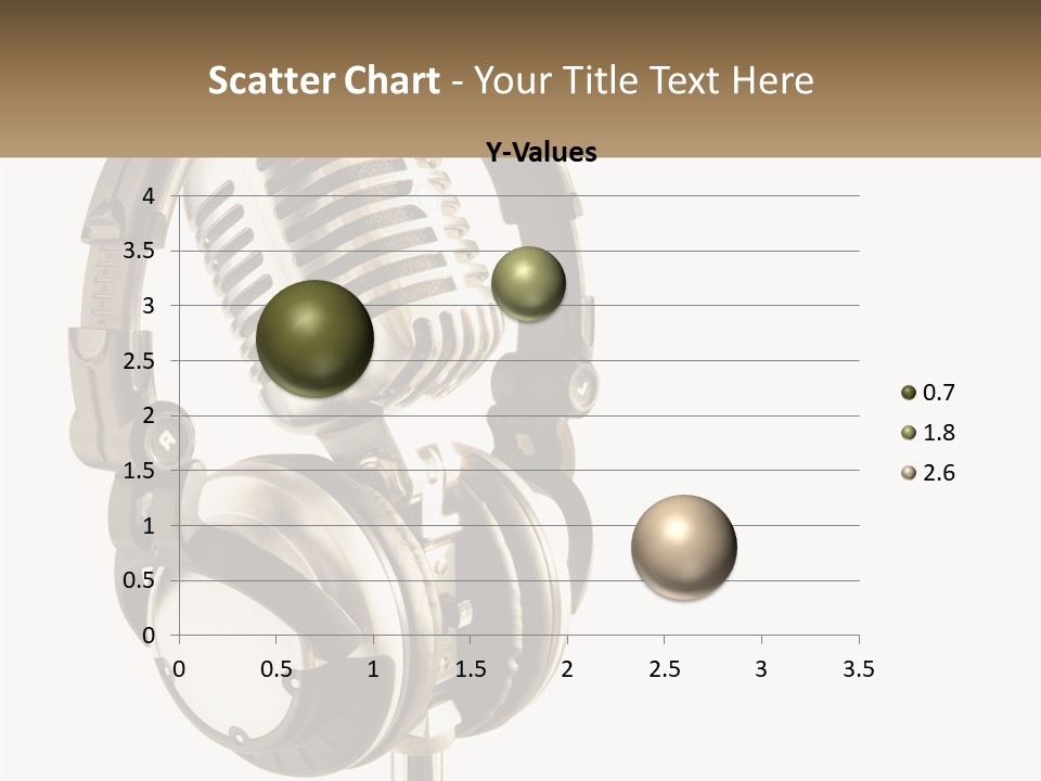A Microphone With Headphones On Top Of It PowerPoint Template