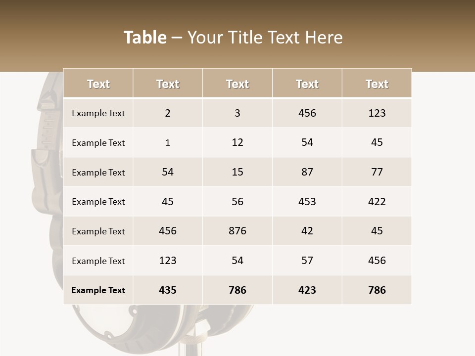 A Microphone With Headphones On Top Of It PowerPoint Template