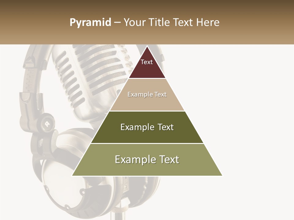 A Microphone With Headphones On Top Of It PowerPoint Template