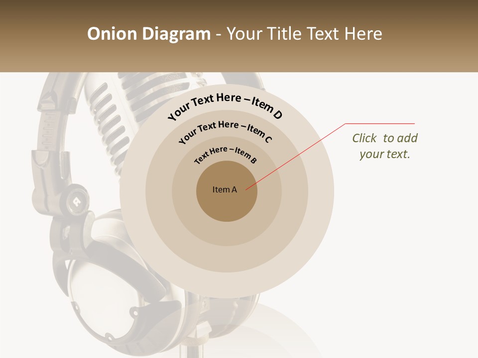 A Microphone With Headphones On Top Of It PowerPoint Template