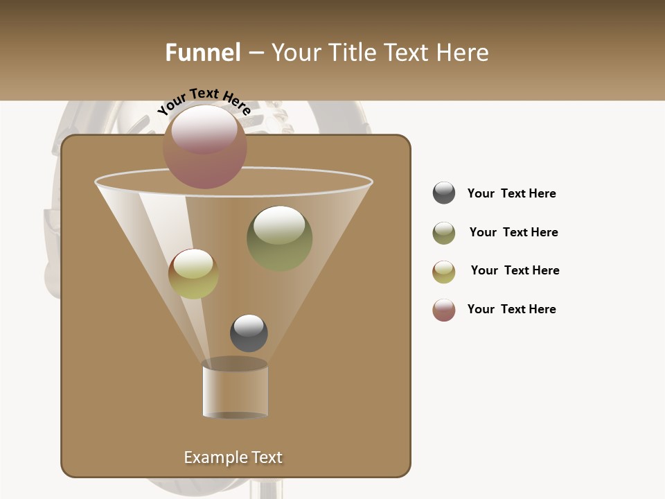 A Microphone With Headphones On Top Of It PowerPoint Template