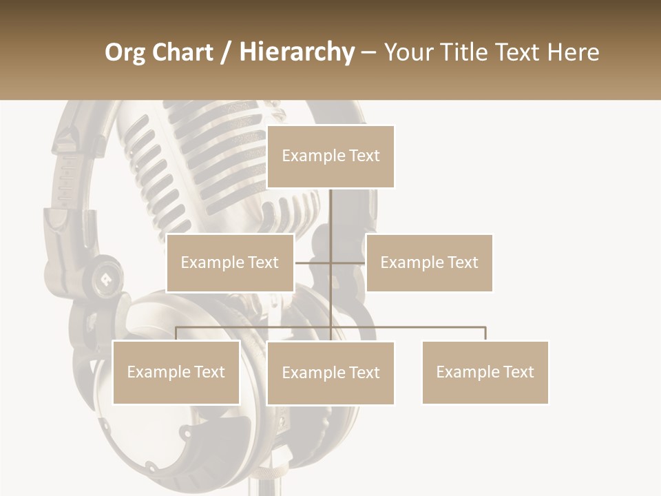A Microphone With Headphones On Top Of It PowerPoint Template