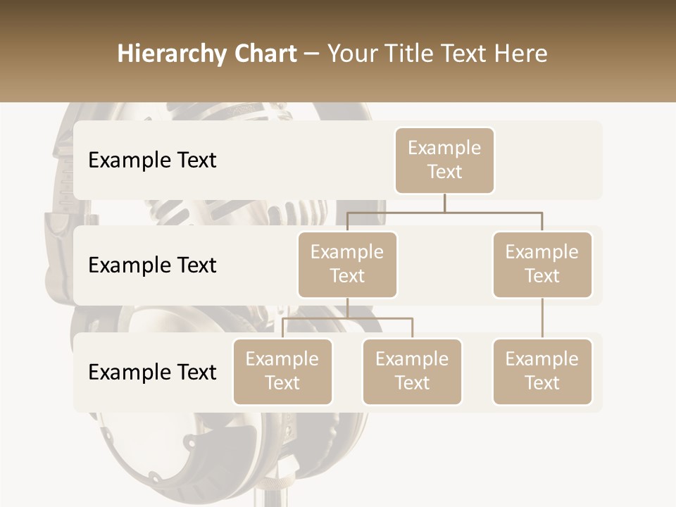 A Microphone With Headphones On Top Of It PowerPoint Template