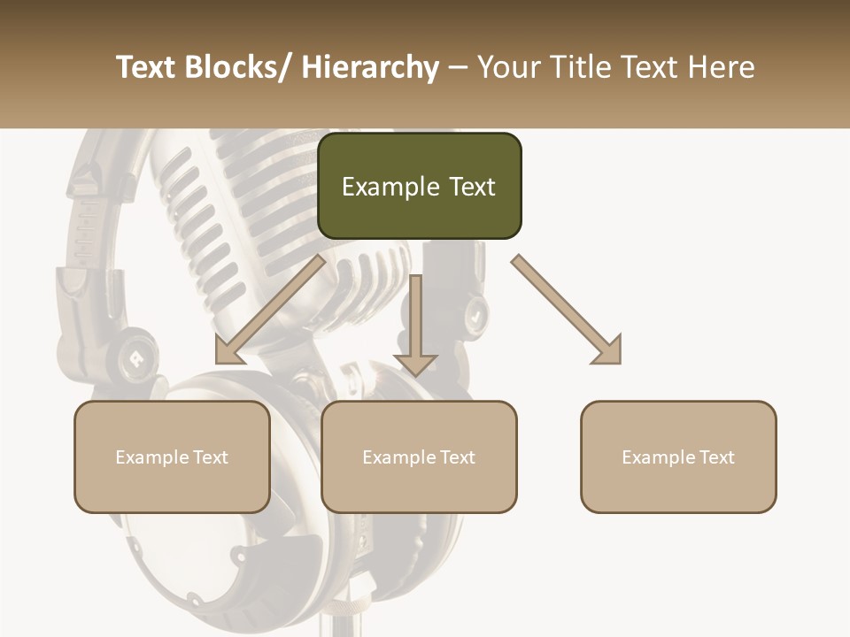 A Microphone With Headphones On Top Of It PowerPoint Template