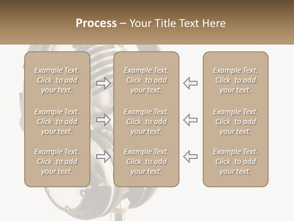 A Microphone With Headphones On Top Of It PowerPoint Template