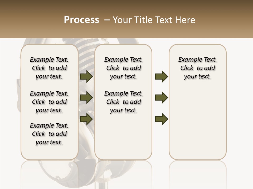 A Microphone With Headphones On Top Of It PowerPoint Template