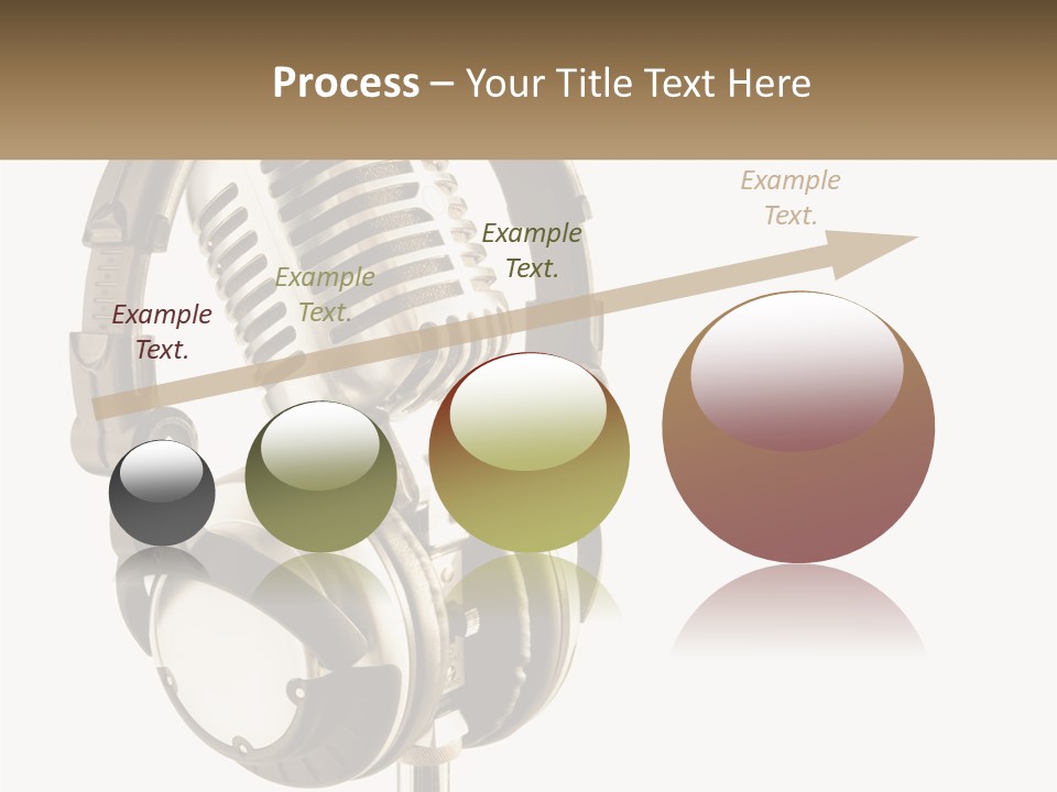 A Microphone With Headphones On Top Of It PowerPoint Template