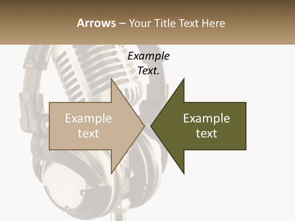 A Microphone With Headphones On Top Of It PowerPoint Template