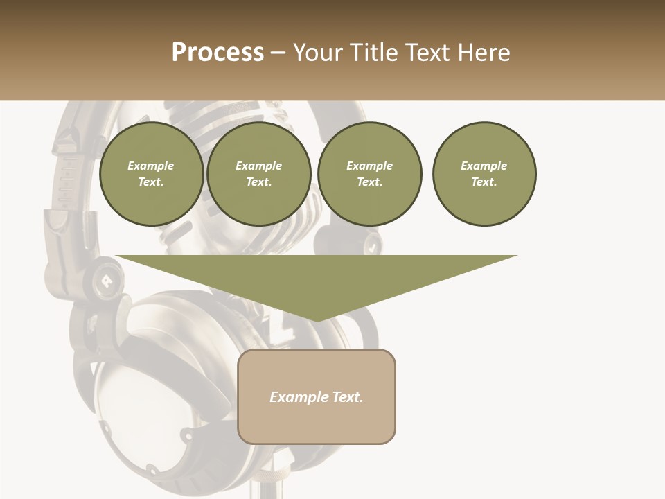 A Microphone With Headphones On Top Of It PowerPoint Template