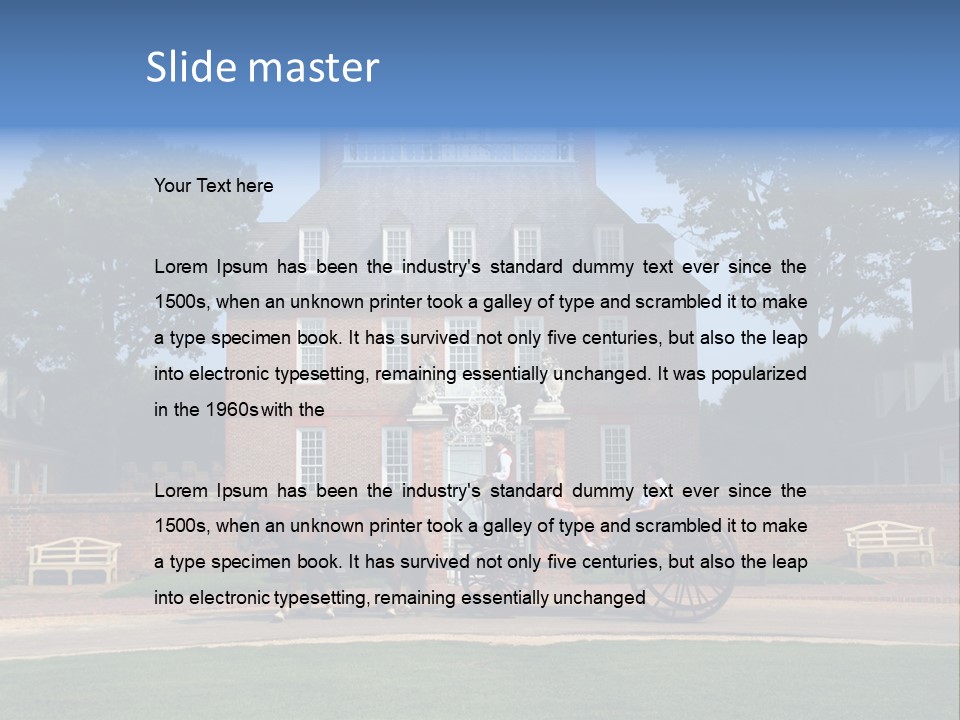 Colonial Virginia Mansion PowerPoint Template