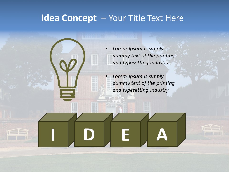 Colonial Virginia Mansion PowerPoint Template