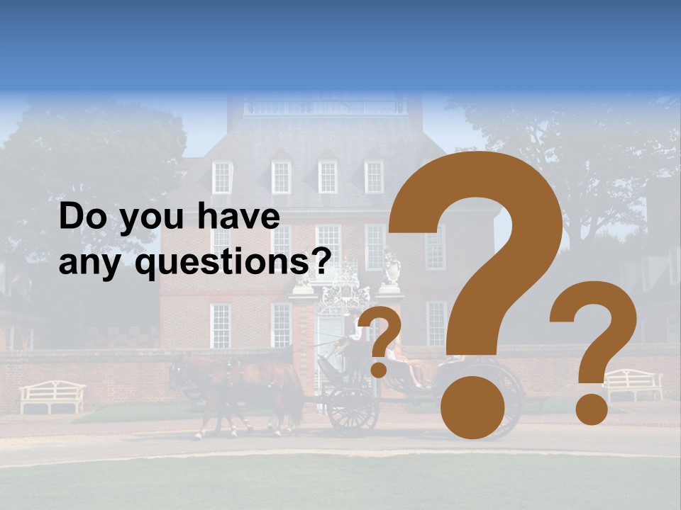 Colonial Virginia Mansion PowerPoint Template