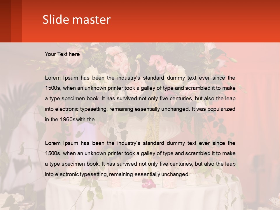 Cocktail Cloth Red PowerPoint Template