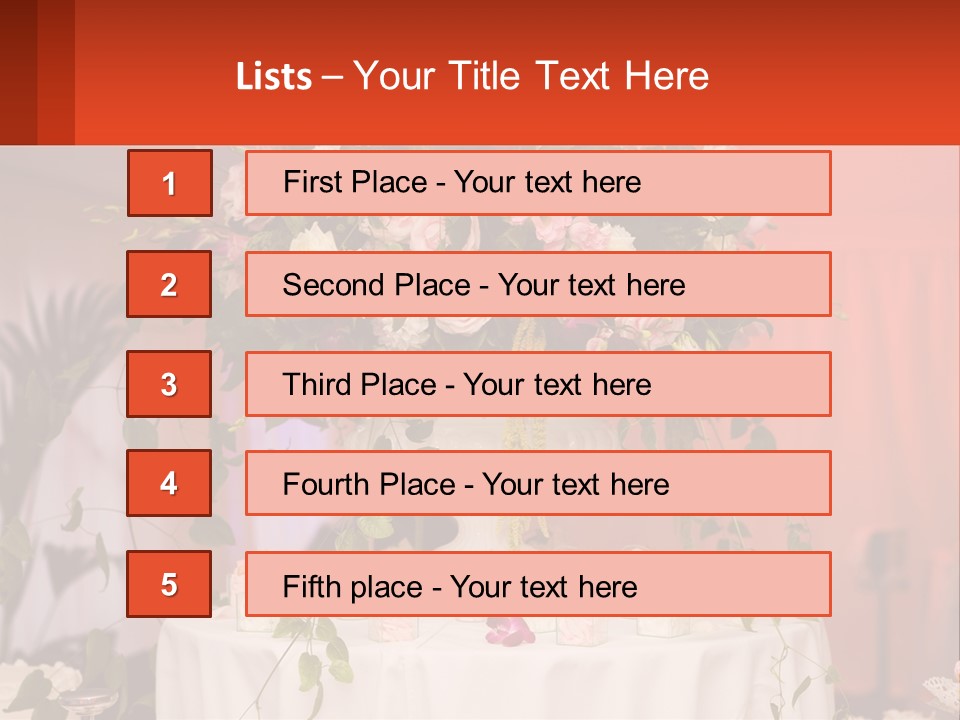 Cocktail Cloth Red PowerPoint Template