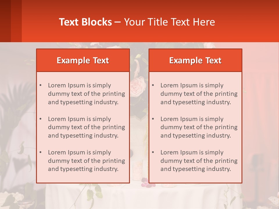 Cocktail Cloth Red PowerPoint Template