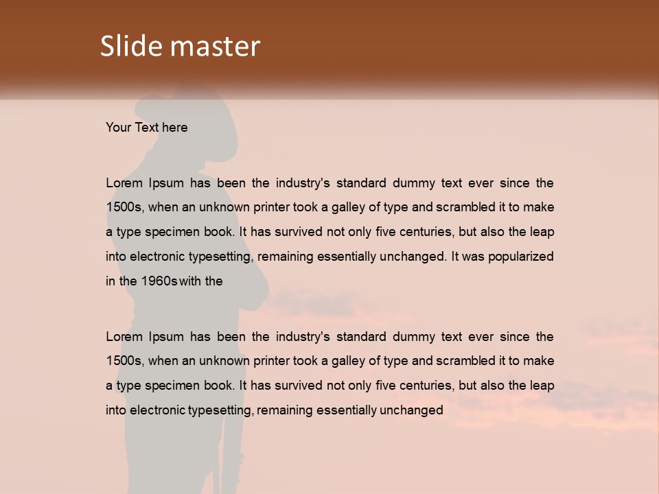 Rifle Soldier Night PowerPoint Template