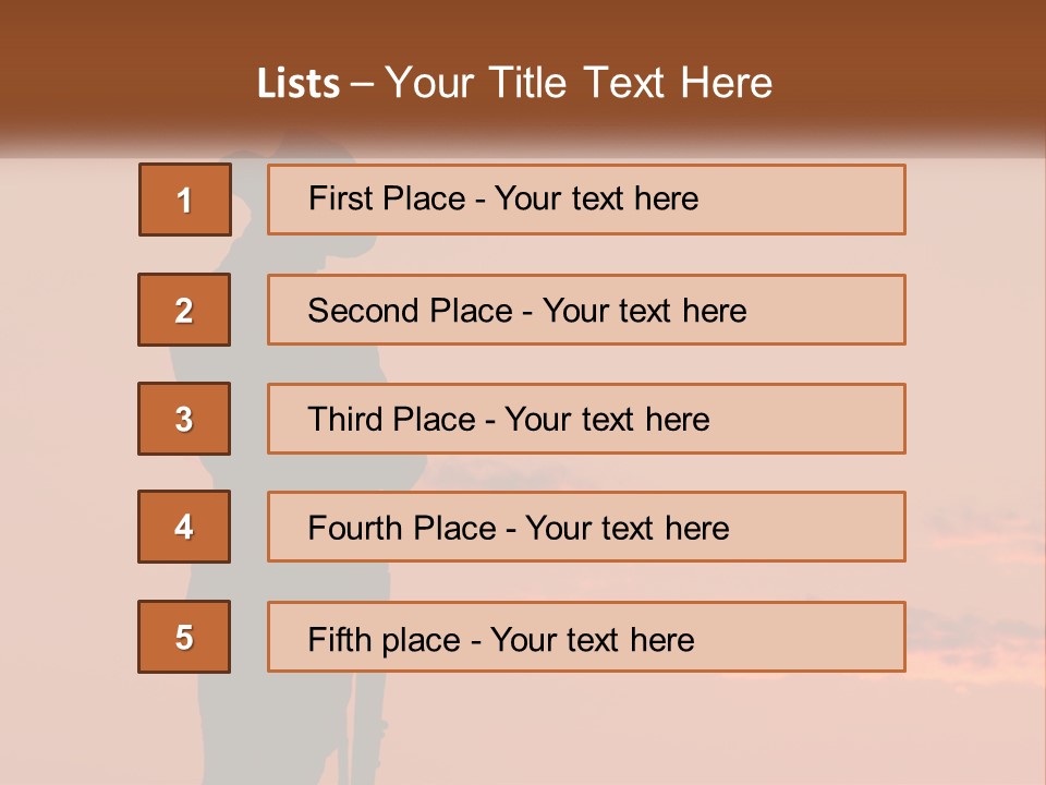 Rifle Soldier Night PowerPoint Template