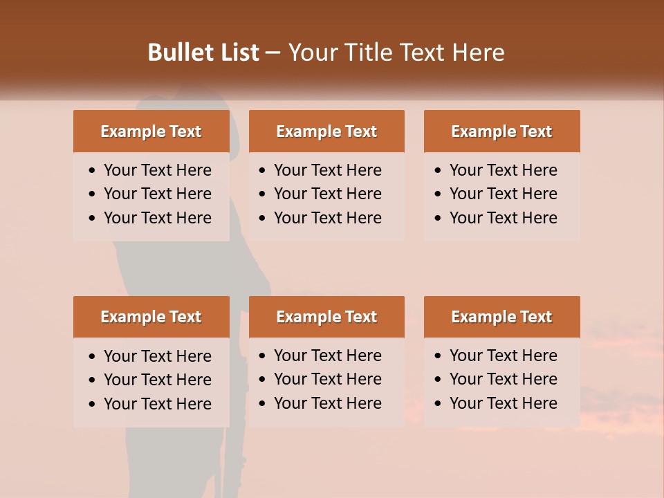 Rifle Soldier Night PowerPoint Template