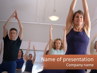 Wellness Group Pose PowerPoint Template
