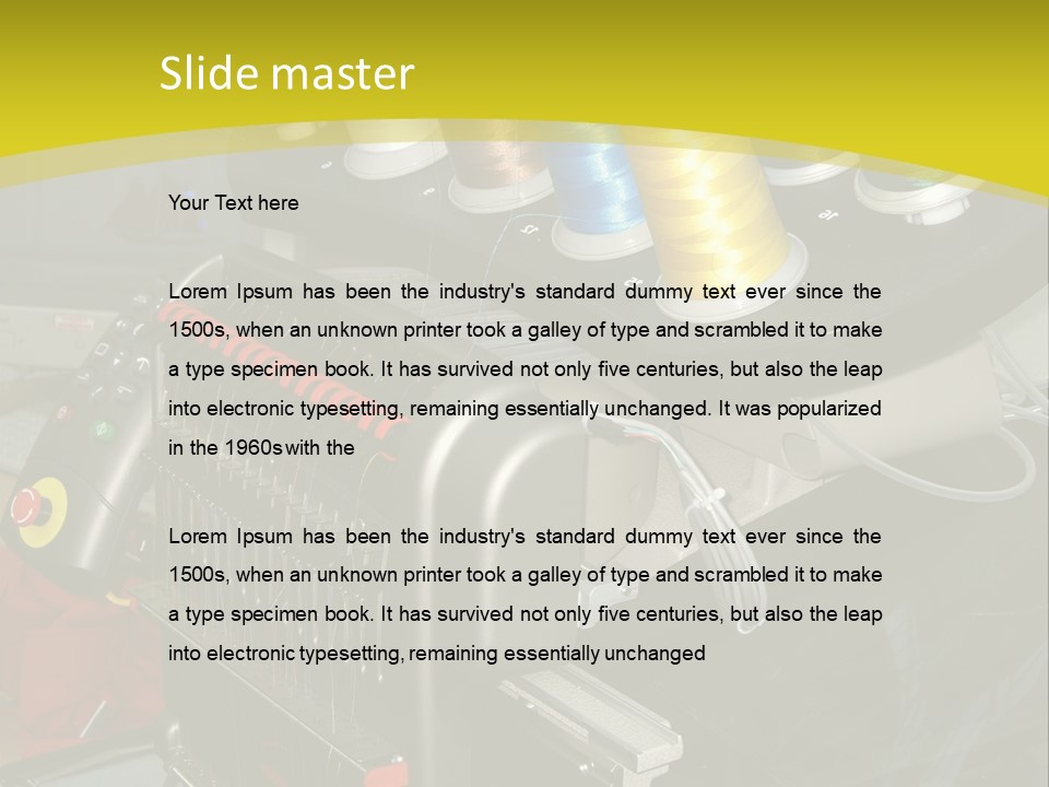 Isolated Sewing Embroidery PowerPoint Template