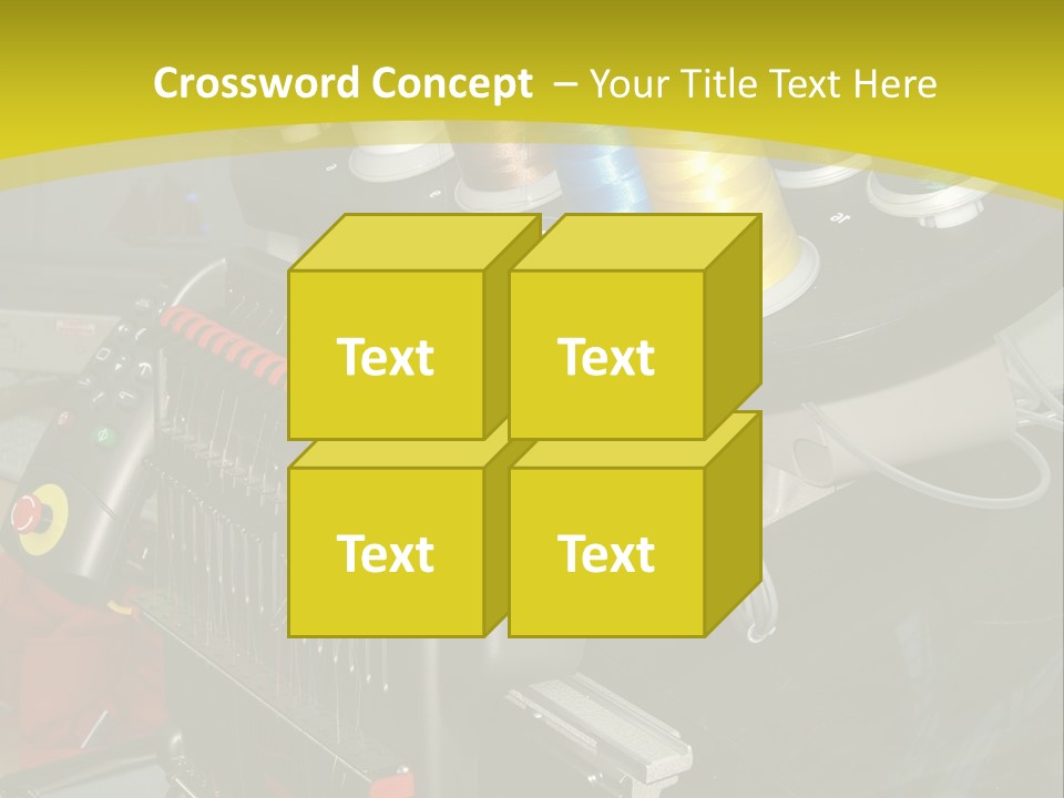 Isolated Sewing Embroidery PowerPoint Template