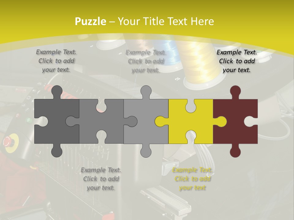 Isolated Sewing Embroidery PowerPoint Template