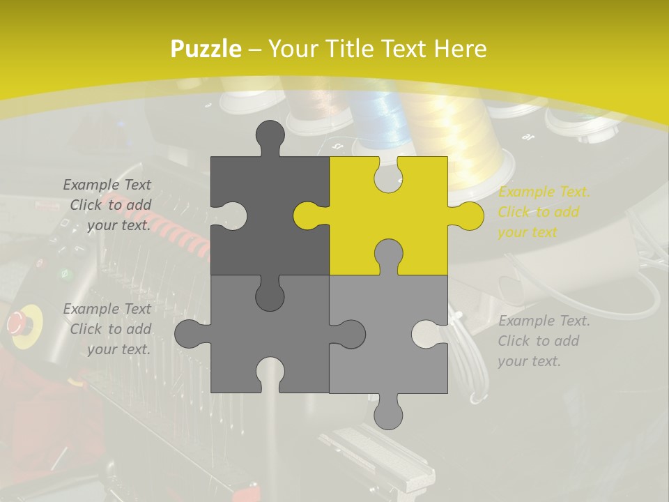 Isolated Sewing Embroidery PowerPoint Template