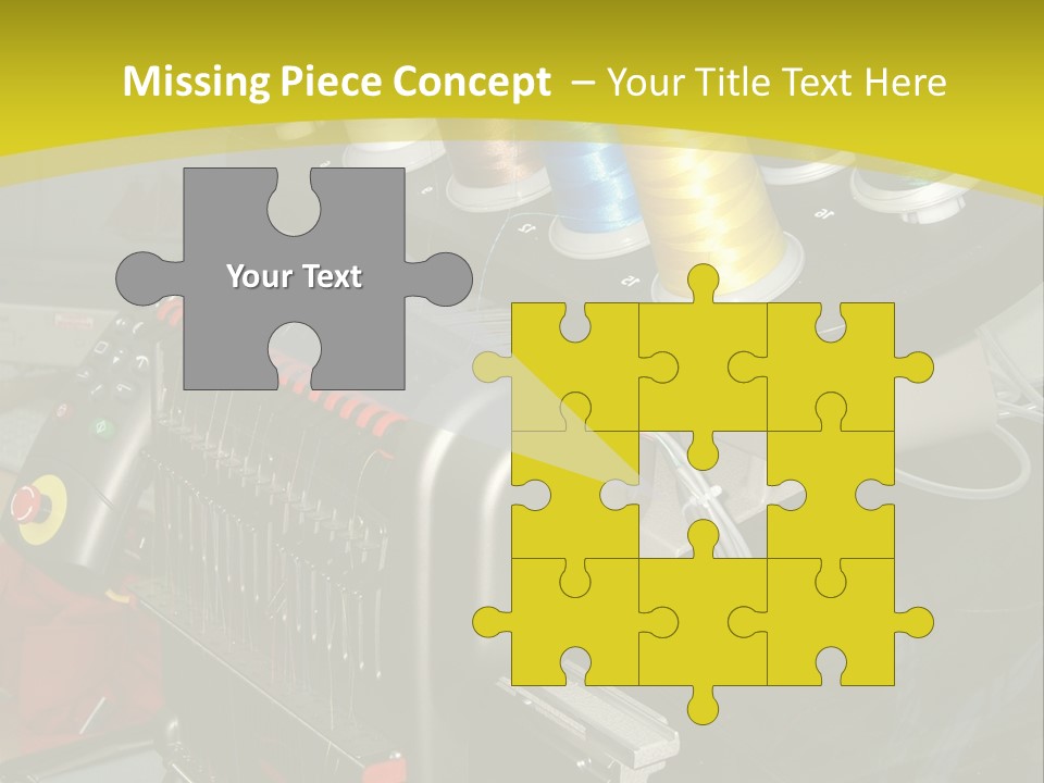 Isolated Sewing Embroidery PowerPoint Template