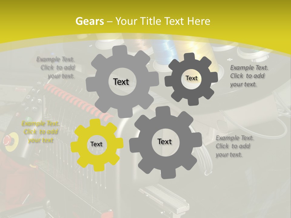 Isolated Sewing Embroidery PowerPoint Template