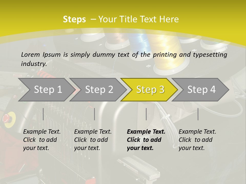 Isolated Sewing Embroidery PowerPoint Template