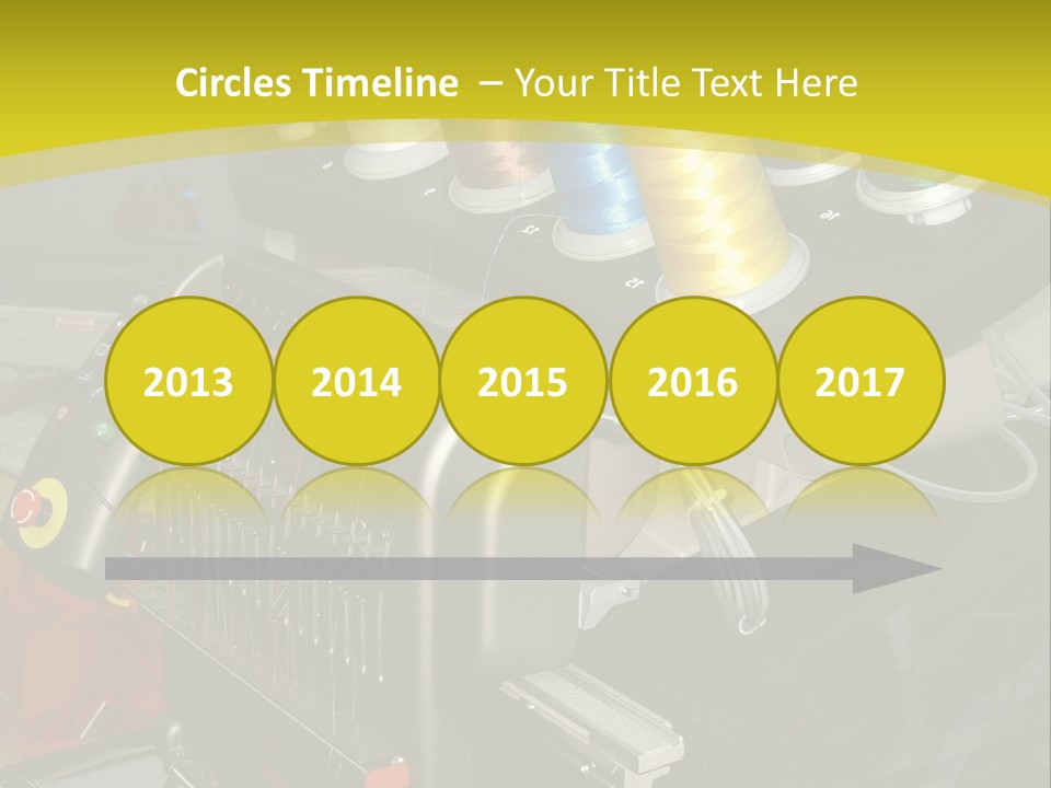 Isolated Sewing Embroidery PowerPoint Template