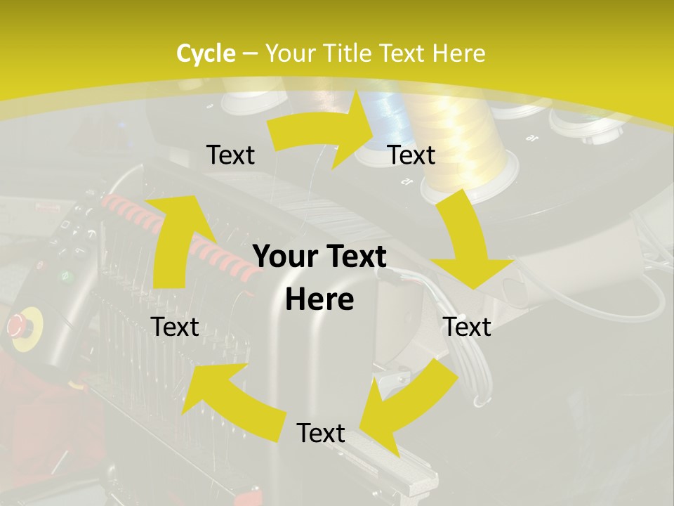Isolated Sewing Embroidery PowerPoint Template