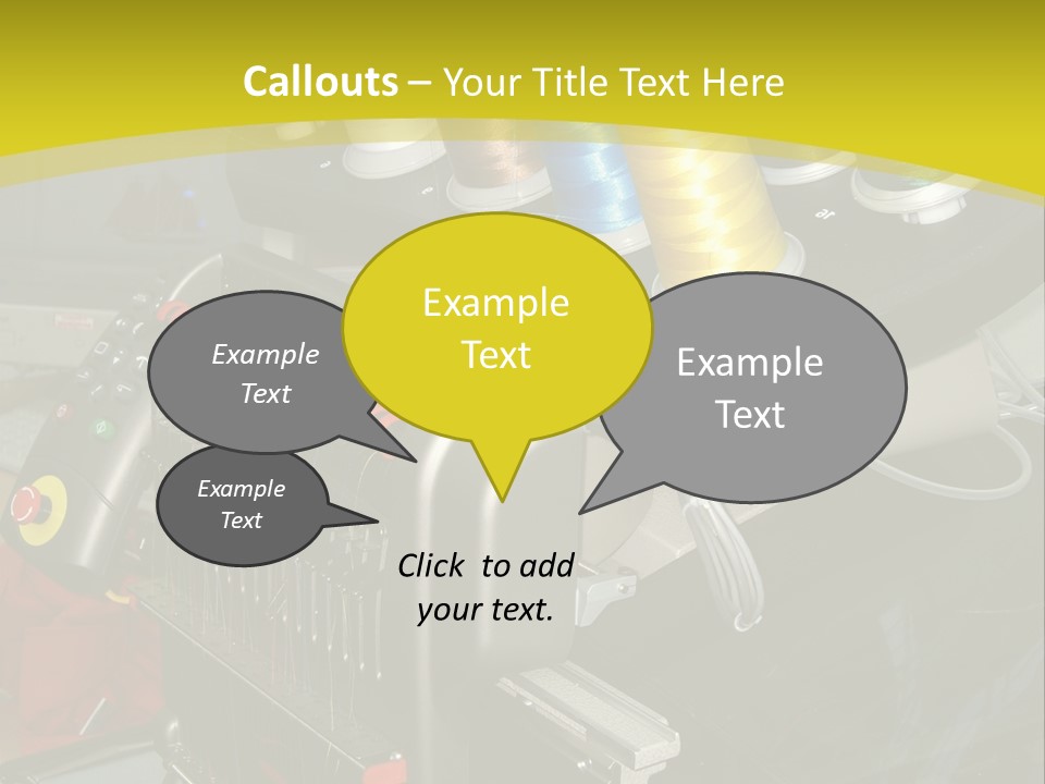 Isolated Sewing Embroidery PowerPoint Template