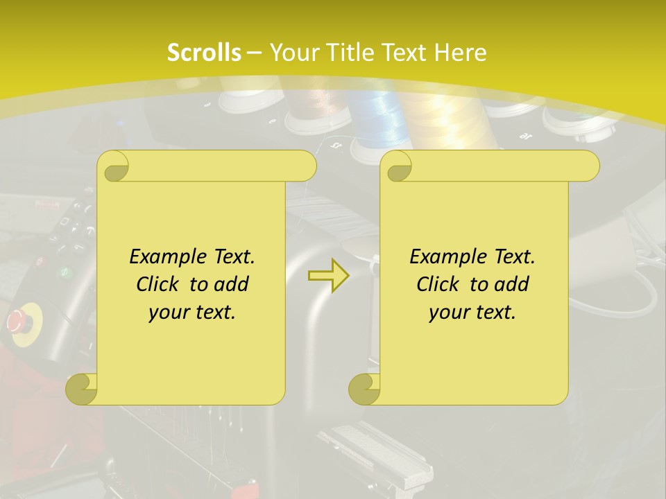 Isolated Sewing Embroidery PowerPoint Template