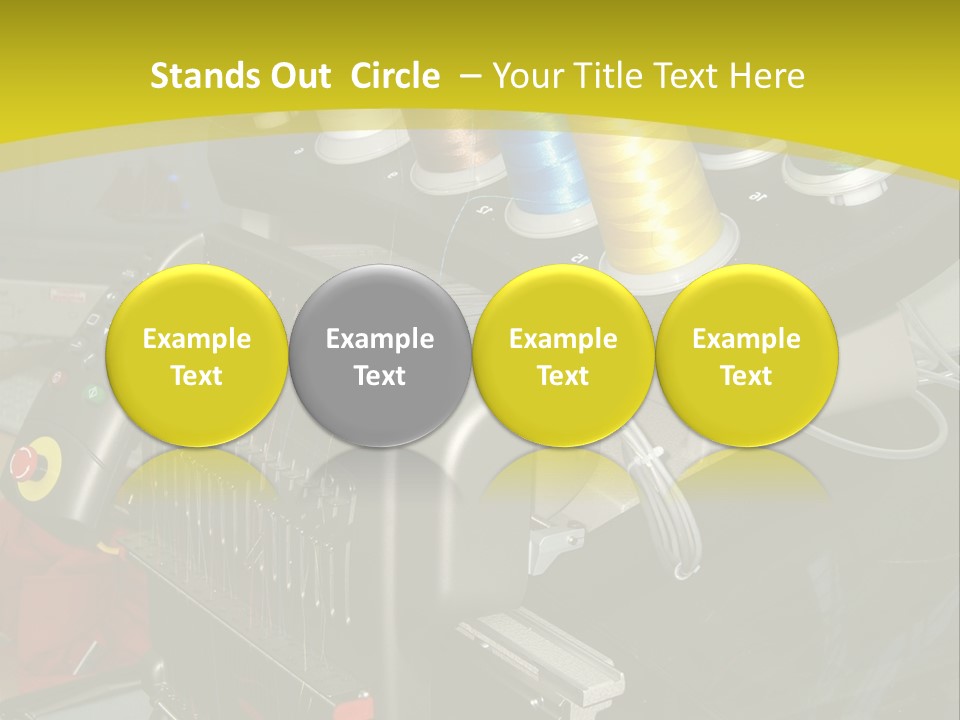 Isolated Sewing Embroidery PowerPoint Template