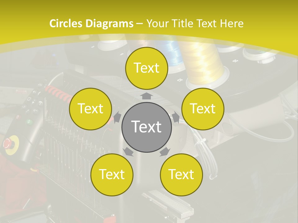 Isolated Sewing Embroidery PowerPoint Template