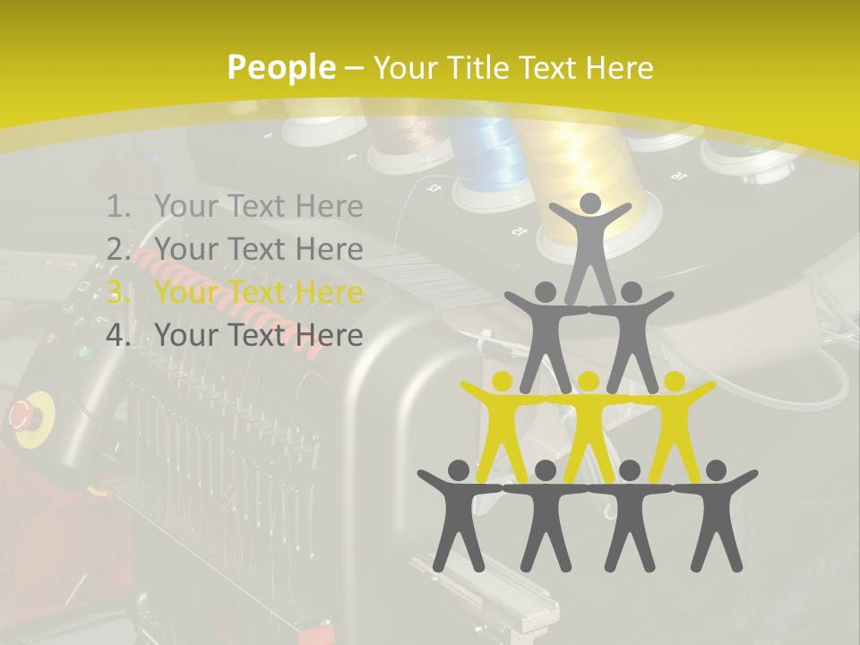 Isolated Sewing Embroidery PowerPoint Template