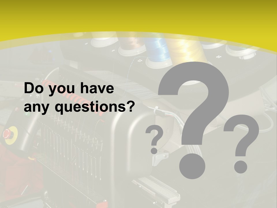 Isolated Sewing Embroidery PowerPoint Template