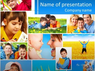 Green Parenthood White PowerPoint Template