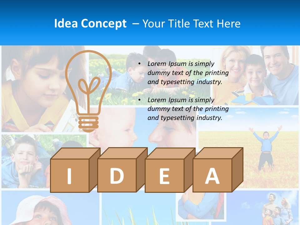 Green Parenthood White PowerPoint Template