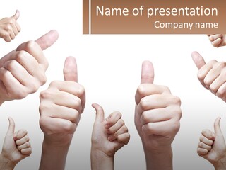 Female Friends Thumb PowerPoint Template