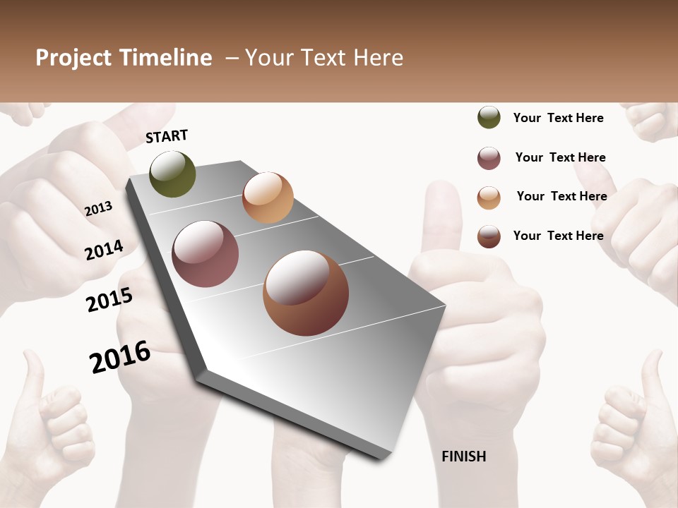 Female Friends Thumb PowerPoint Template