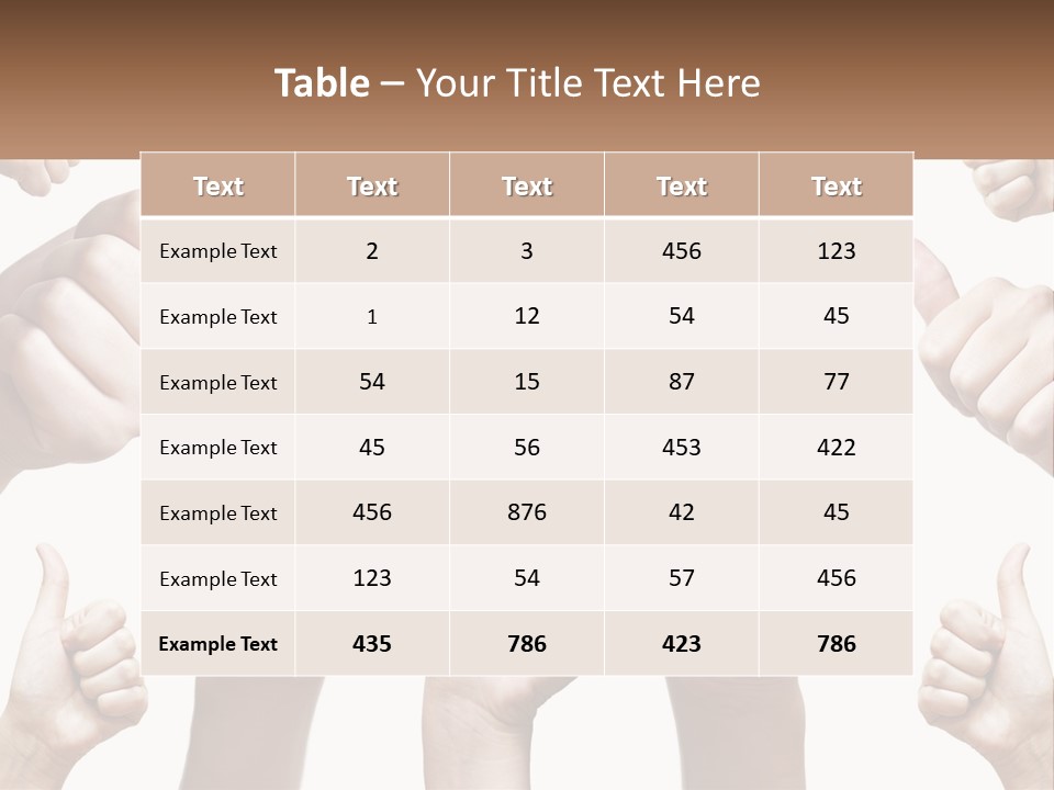Female Friends Thumb PowerPoint Template