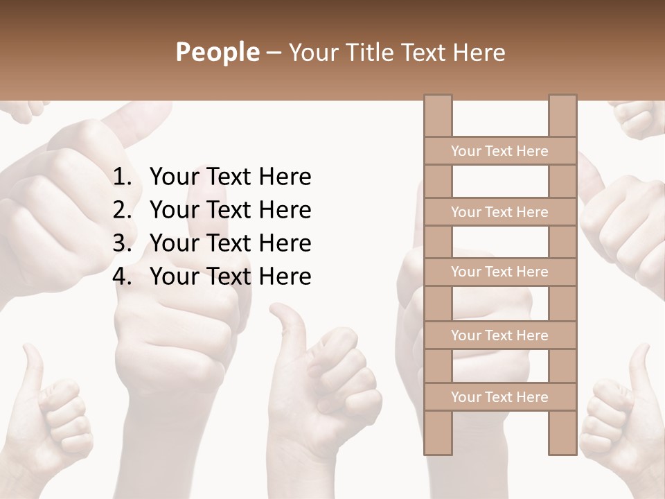 Female Friends Thumb PowerPoint Template
