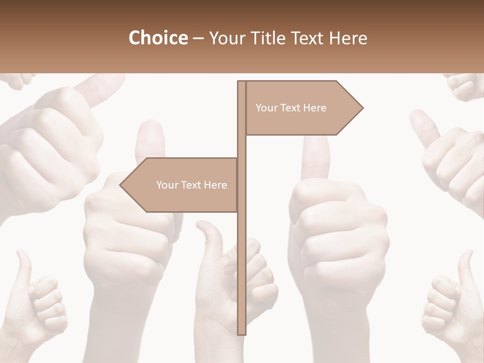 Female Friends Thumb PowerPoint Template